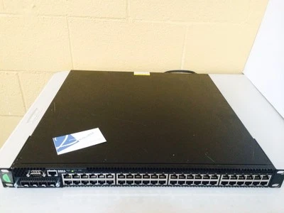 Dell Brocade FCX648-E 498HY 48x Gigabit Port L2 Switch w/ FCX-4XG 4x 10Gbps SFP+ - Image 1 of 4
