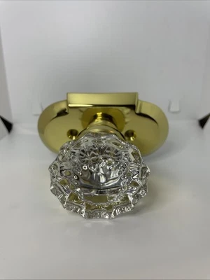 怀旧仓库小屋板门把手,通道 - 2.375 英寸抛光黄铜 — 第 1/4 张图片