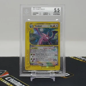 BGS 5.5 EXC+ Crobat Crystal Holo #147/144 Skyridge English Pokemon Cards - Picture 1 of 2