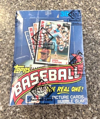 Caja de cera Topps 1984 de béisbol sin abrir envuelta y sellada por la BBCE Foto 1 de 3