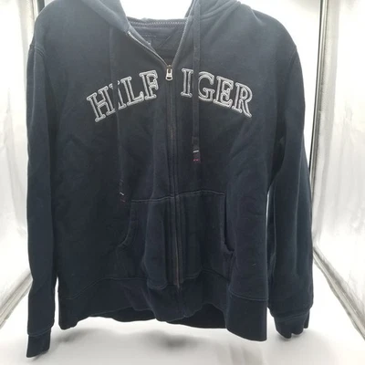 Sudadera con capucha Tommy Hilfiger para mujer con cremallera azul marino oscuro XXL Foto 1 de 4