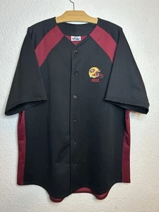 San Francisco 49ers Majestic schwarz gold Helm Knopf Baseball Trikot Herren 2XL - Bild 1 von 5
