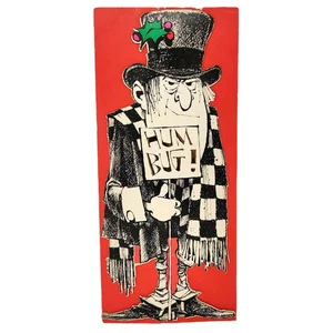 Humbug Giant 3D Hallmark Greeting Card 7.5"x17.5" Christmas Holiday Scrooge Read - Picture 1 of 24