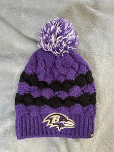 Baltimore Ravens Womens Knit Woven Cap Hat Beanie 47 Brand NFL - Picture 1 of 5
