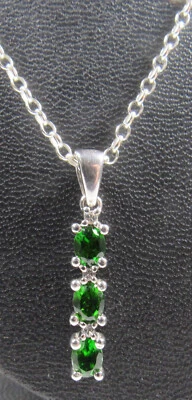 Gemporia  Chrome Diopside & White Topaz Sterling Silver Necklace ATGW 1.41cts - Image 1 of 4