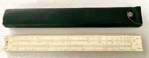 Early A G Thornton bamboo Electrical slide rule + flip top case. NO cursor - Picture 1 of 13