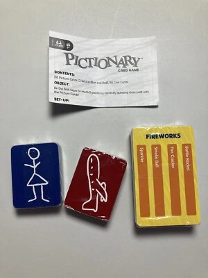 Pictionary Card Game & Instructions Great Travel Game! - Mattel - NEW - No Box - Image 1 of 2