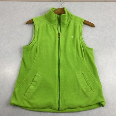 Chaleco polar LILLY PULITZER para mujer pequeño cremallera completa preppy bolsillos de otoño verde Foto 1 de 4