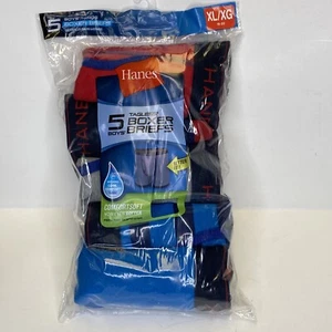 Hanes Boys' Large Boxer Briefs Tagless Assorted Comfortsoft Waist 26.5"-29.5" - Picture 1 of 6
