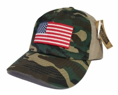 Gorra Camuflaje Kbethos Nueva con Etiqueta Bandera Americana Patriota Tema EE. UU. Foto 1 de 4