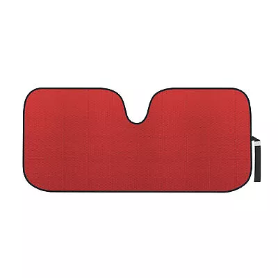 Reflective Red Fold-able Car Sun Shade Auto Windshield Front Window UV Protect - Image 1 of 4