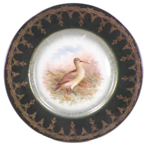 Royal Vienna Game Bird Cabinet Plate Beehive Mark Porcelain Gold Decals Antique - Picture 1 of 5