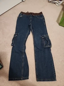 Gymboree Kids Denim Jeans with Brown Elastic Waistband Size 12 - Picture 1 of 3