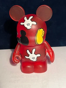 DISNEY Vinylmation THEME PARK FAVORITES - RED TRANSLUCENT 3' figure Mickey Mouse - Picture 1 of 4