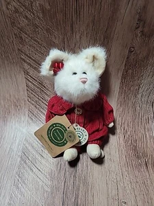 Boyd's Bears weiße Plüschmaus "Monterey Mouski" mit Gelenken 7 Zoll - Bild 1 von 2