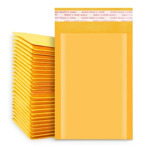 100 #2 8.5x12 Kraft Bubble Mailers Padded Envelopes Shipping Bags 8.5"x12" Case - Picture 1 of 5