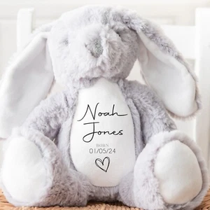 Personalised New Baby Gift, Personalised New Baby Teddy, Custom Newborn Gift - Picture 1 of 5