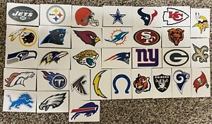 NFL Logo Football Decal Stickers Pick Your Team 32 Teams Free Shipping (3X4.5in)
