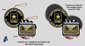 FORT HUNTER LIGGETT US ARMY Ornament / Magnets Military Gift Base Store Veteran - Picture 1 of 1