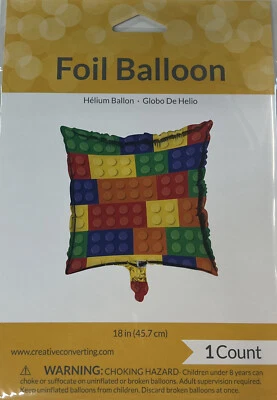 Creative Converting Building Block 18" Foil Balloon New!!! - Image 1 of 2
