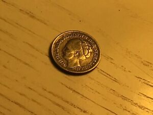 1942 Netherlands 10 Cent coin. Silver # 26v