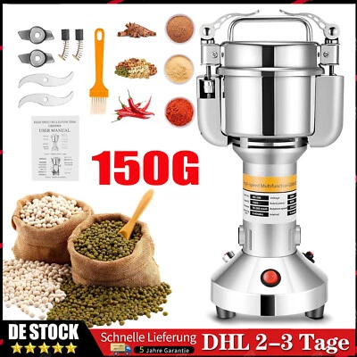 Elektrische Getreidemühle 850W Maschine Maismühle 150g Gewürzemühle Edelstahl - Bild 1 von 4