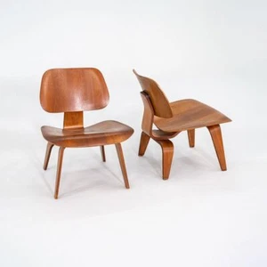 1950s Pair of Herman Miller Ray & Charles Eames LCW Lounge Chairs in Calico Ash - Picture 1 of 12
