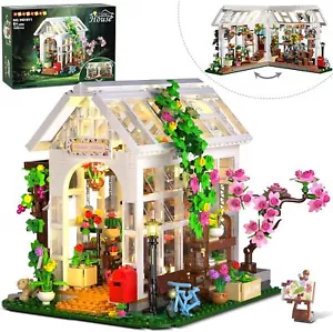 Flower House Building Set with LED Light -1332pcs Garden House Building Toy Gift - Picture 1 of 7