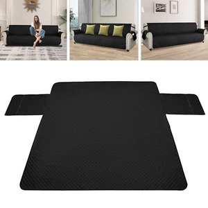 NEW 4-Seater Sofa Cover Waterproof Scratch-resistant Sofa Cover Black 135 * 87" - Picture 1 of 16