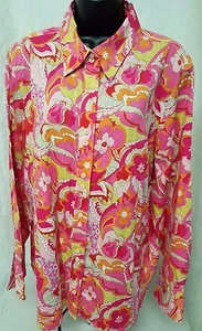 Tommy Hilfiger Womens Shirt Top Blouse Size 18 Multicolor Floral - Picture 1 of 3
