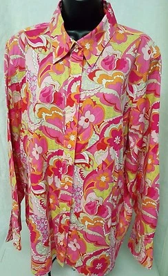 Tommy Hilfiger Womens Shirt Top Blouse Size 18 Multicolor Floral - Image 1 of 3