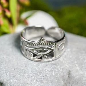 Horus Auge Ring aus Silber 925 - Schützender Talisman - VERSCHIEDENE GRÖßEN - Bild 1 von 5
