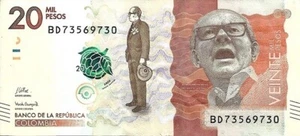 Billete Colombia 20.000 Pesos, 2021, P-461, UNC - Imagen 1 de 2
