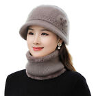 Mother Winter Hat Scarf Set Knitted Cold-proof Camping Skiing Mother Winter Hat