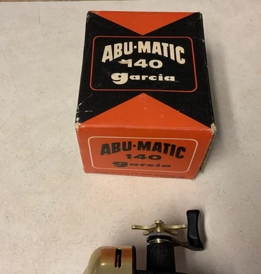 Carrete de pesca vintage Garcia Abu-Matic 140 spin casting con caja Suecia Foto 1 de 4