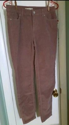 Rt 66 Lt Brown Woman Corduroy Stretch Pants Missy 26 Skinny Rise 8" Inseam 29" - Image 1 of 4