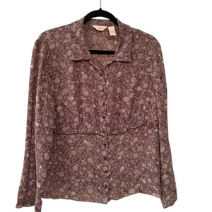 J. Jill lila geblümte Bluse - Bild 1 von 4