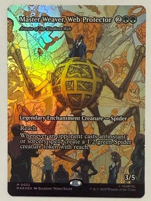 Master Weaver, Web Protector Borderless Foil - Marvel Universe Eternal-Legal MTG - Image 1 of 2