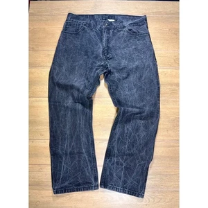 Vintage Rocawear Denim Co. Jeans Men's Size 38x32 Slim Fit baggy Black Wash y2k - Picture 1 of 9