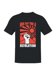 Nice Day for a Revolution Men's T-shirt - Picture 1 of 6