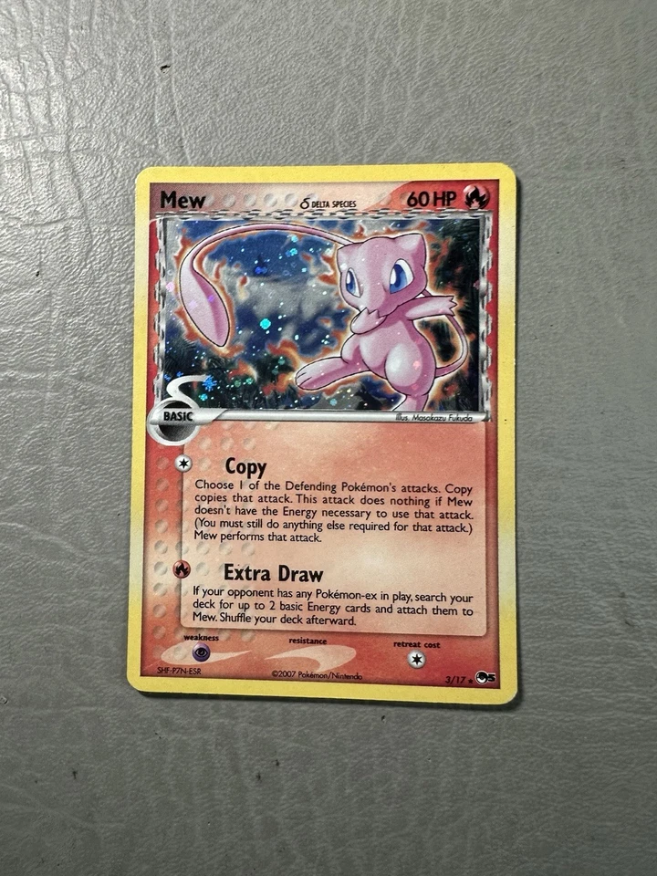 Pokemon Mew TCG 3/17 Inverted Back Error Holo Delta Species Pop Series 5 (2007) - Image 1 of 4