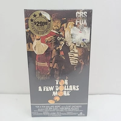 For A Few Dollars More VHS 60s Spaghetti Western CBS FOX SEALED Watermark  - Image 1 of 4