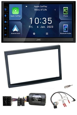 JVC DAB Bluetooth Lenkrad USB 2DIN Autoradio für Citroen C3 C2 Berlingo schwarz - Bild 1 von 4