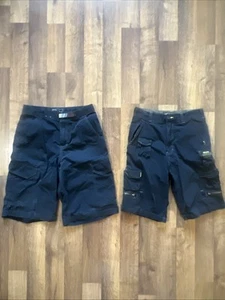 LOT BOYS CHINO / CARGO SHORTS - DRESSY OR CASUAL BEIGE & BLUE SZ 8 (M) OLD NAVY - Picture 1 of 18