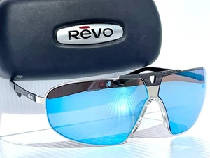Revo ALPINE Sunglasses Shiny Chrome POLARIZED Blue Mirror Lens 1182 03 BLP NEW - Picture 1 of 16