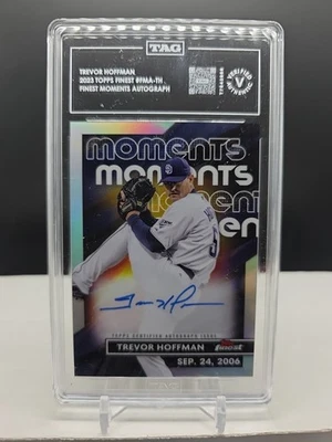 Autógrafos Topps Finest Moments 2023 #FMA-TH Trevor Hoffman - losa TAG auténticos Foto 1 de 2