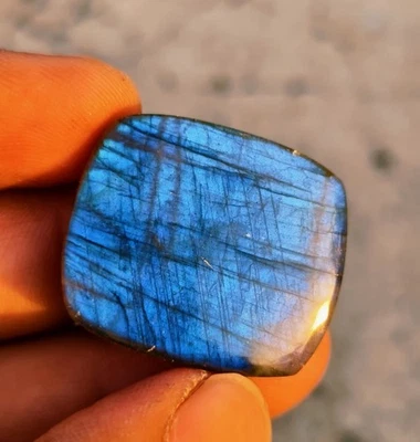 53 Cts. Cojín de labradorita Rainbow Fire cabujón piedra preciosa natural suelta - Imagen 1 de 4