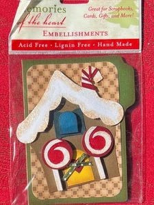 RARE - GINGERBREAD HOUSE FILE FOLDER TAG 3D EMBELLISHMENT FREE SHIPPING - Picture 1 of 1