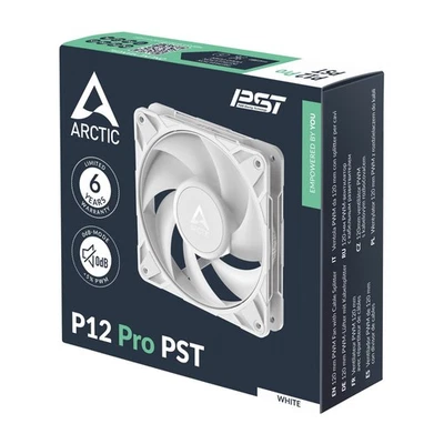 ARCTIC P12 Pro PST 120mm PWM Case Fan w/ Cable Splitter, Fluid Dynamic, White - Image 1 of 4