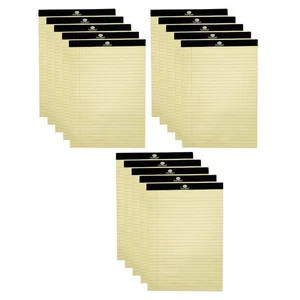 [Pack of 15] Yellow A5 Legal Pad Ruled Margin 56gsm Paper Note Pads 50 Sheets - Picture 1 of 6